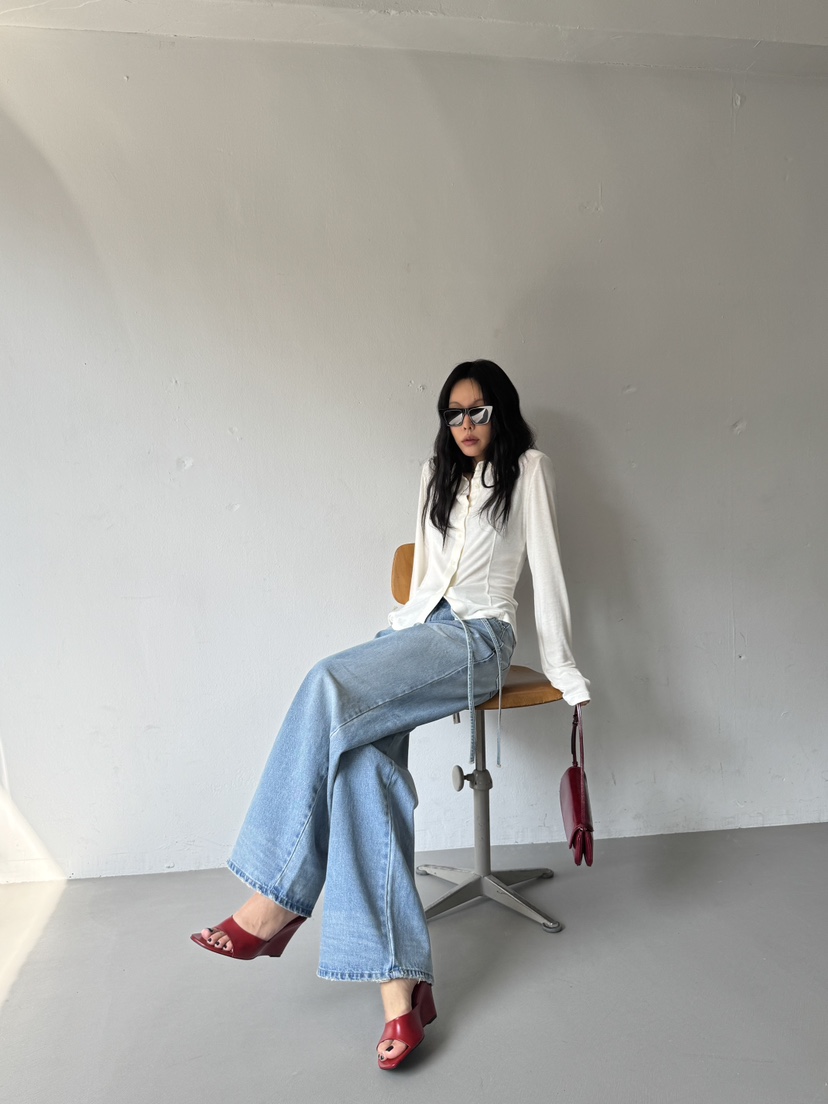 LIMLIMLIM韓國東大門直郵女裝新款時尚人氣職業牛仔褲復古LIM LIM LIM牛仔褲