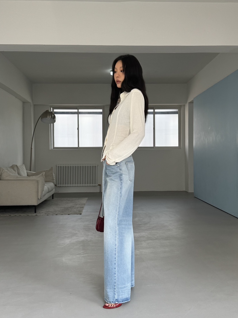 LIMLIMLIM韓國東大門直郵女裝新款時尚人氣職業牛仔褲復古LIM LIM LIM牛仔褲