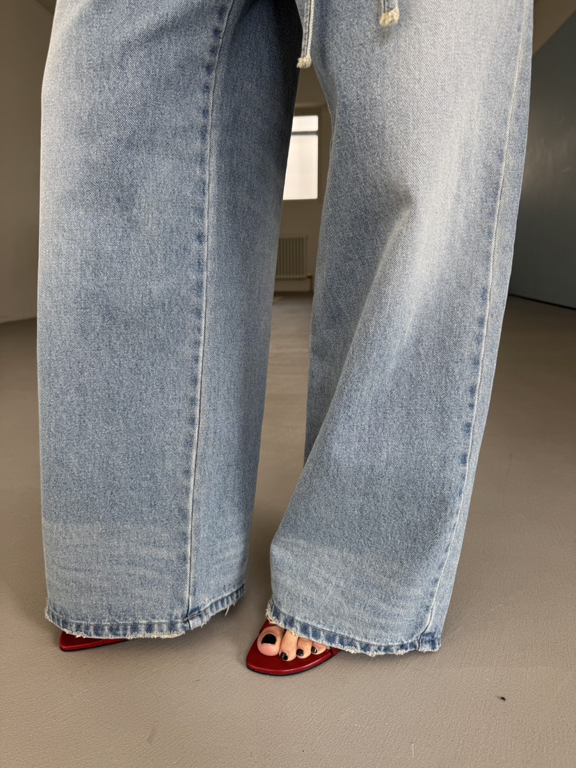 LIMLIMLIM韓國東大門直郵女裝新款時尚人氣職業牛仔褲復古LIM LIM LIM牛仔褲