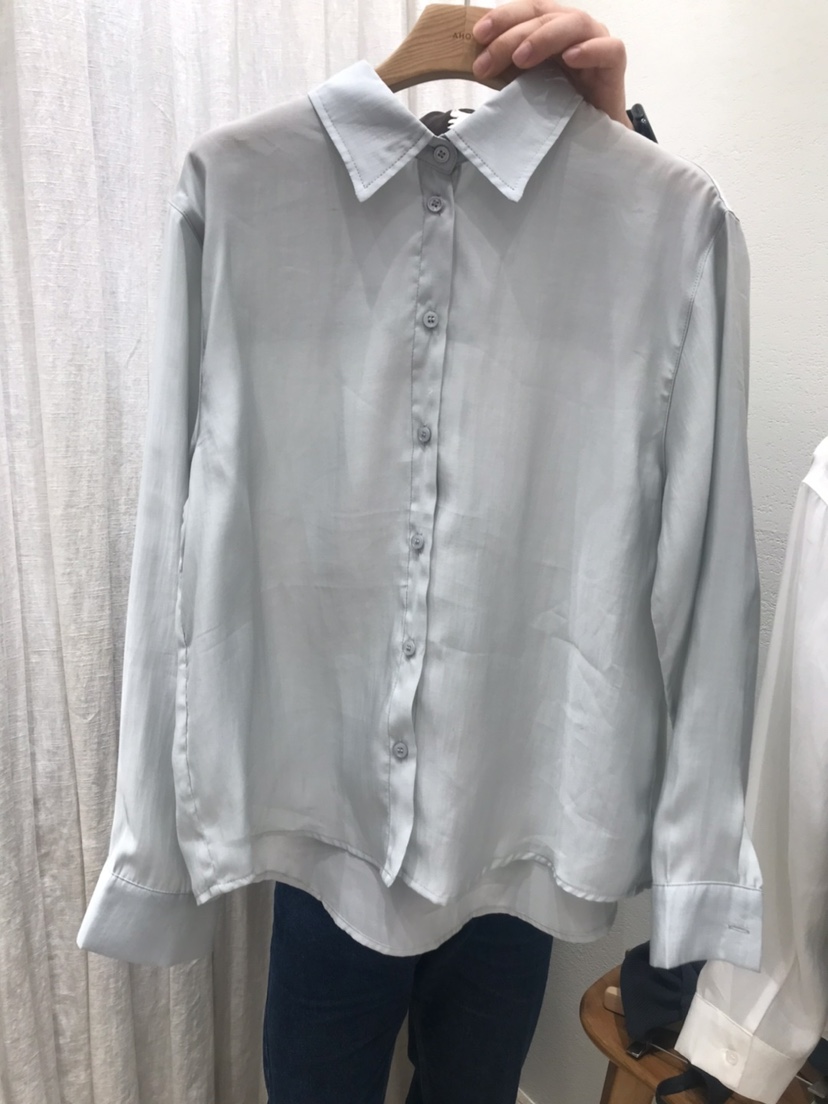 AHOY韓國直郵女裝新品休閑人氣時尚推薦職業襯衫蕾絲衫絲綢AHOY襯衫/蕾絲衫圖色2