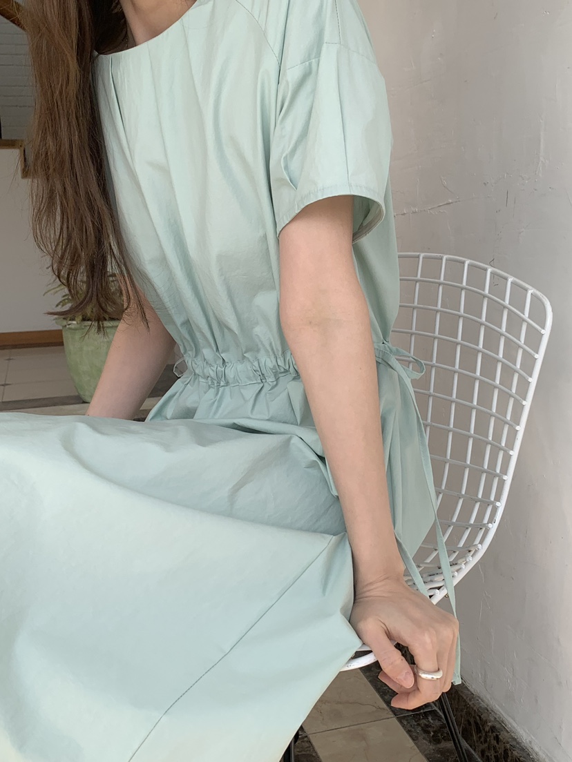 LONG PEAK韓國直郵女士新品時尚職業休閑人氣連衣裙褶皺LONG PEAK連衣裙