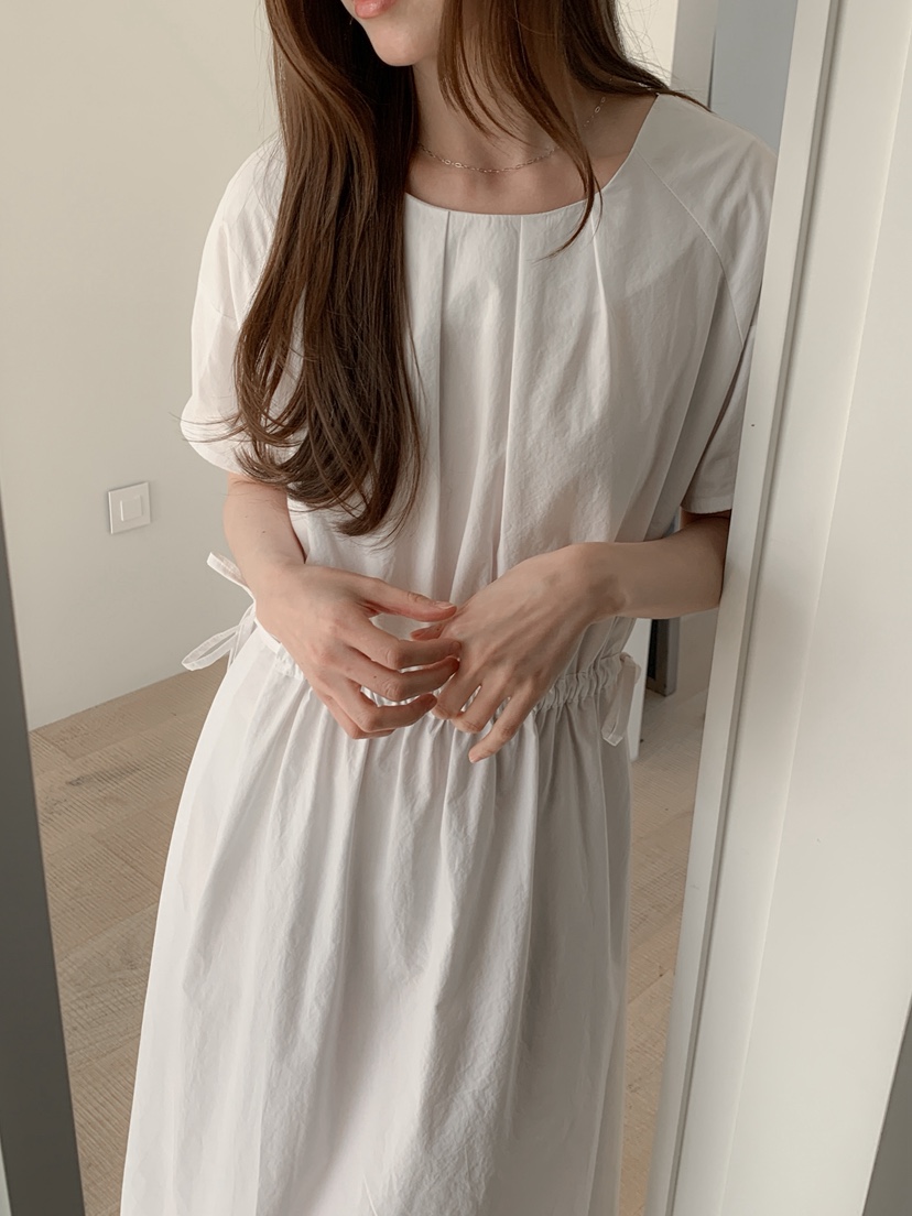 LONG PEAK韓國直郵女士新品時尚職業休閑人氣連衣裙褶皺LONG PEAK連衣裙