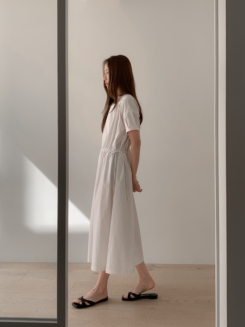 LONG PEAK韓國直郵女士新品時尚職業休閑人氣連衣裙褶皺LONG PEAK連衣裙