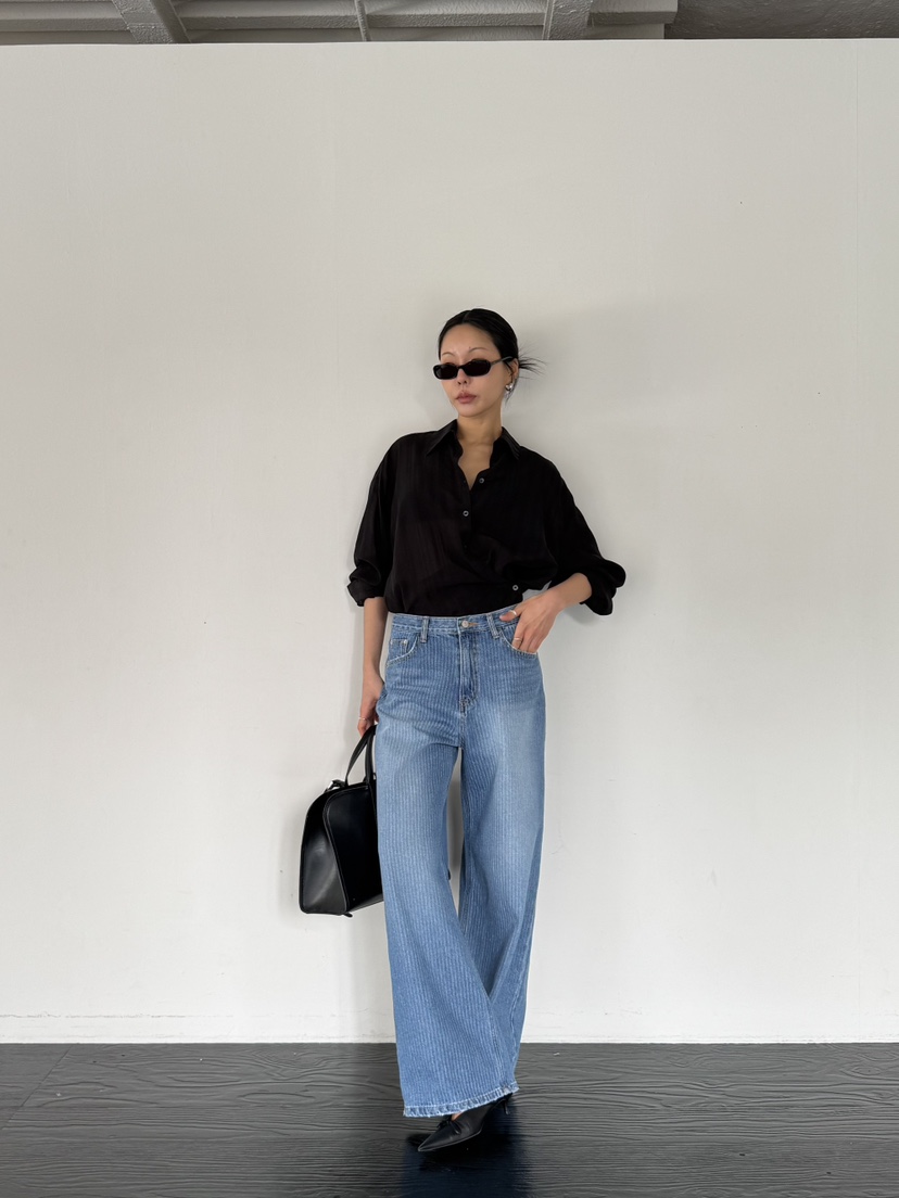 LIMLIMLIM韓國直郵實拍女裝新款休閑時尚職業熱賣牛仔褲口袋LIM LIM LIM牛仔褲