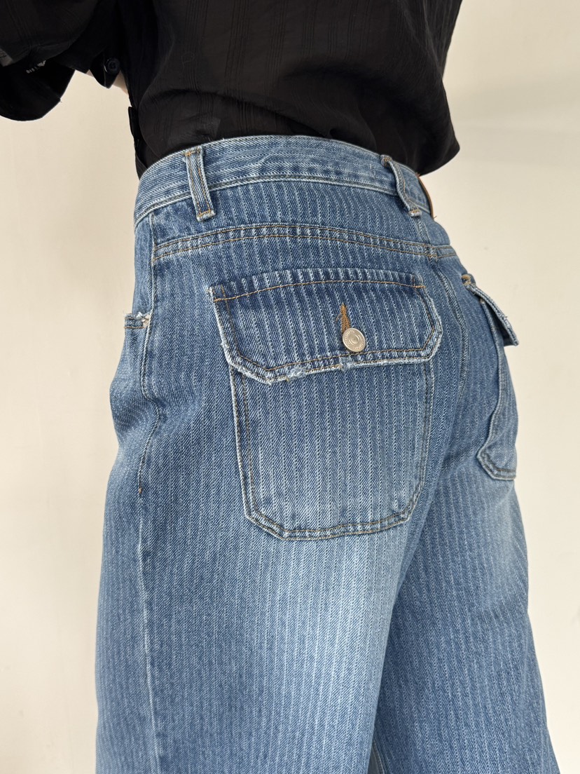 LIMLIMLIM韓國直郵實拍女裝新款休閑時尚職業熱賣牛仔褲口袋LIM LIM LIM牛仔褲