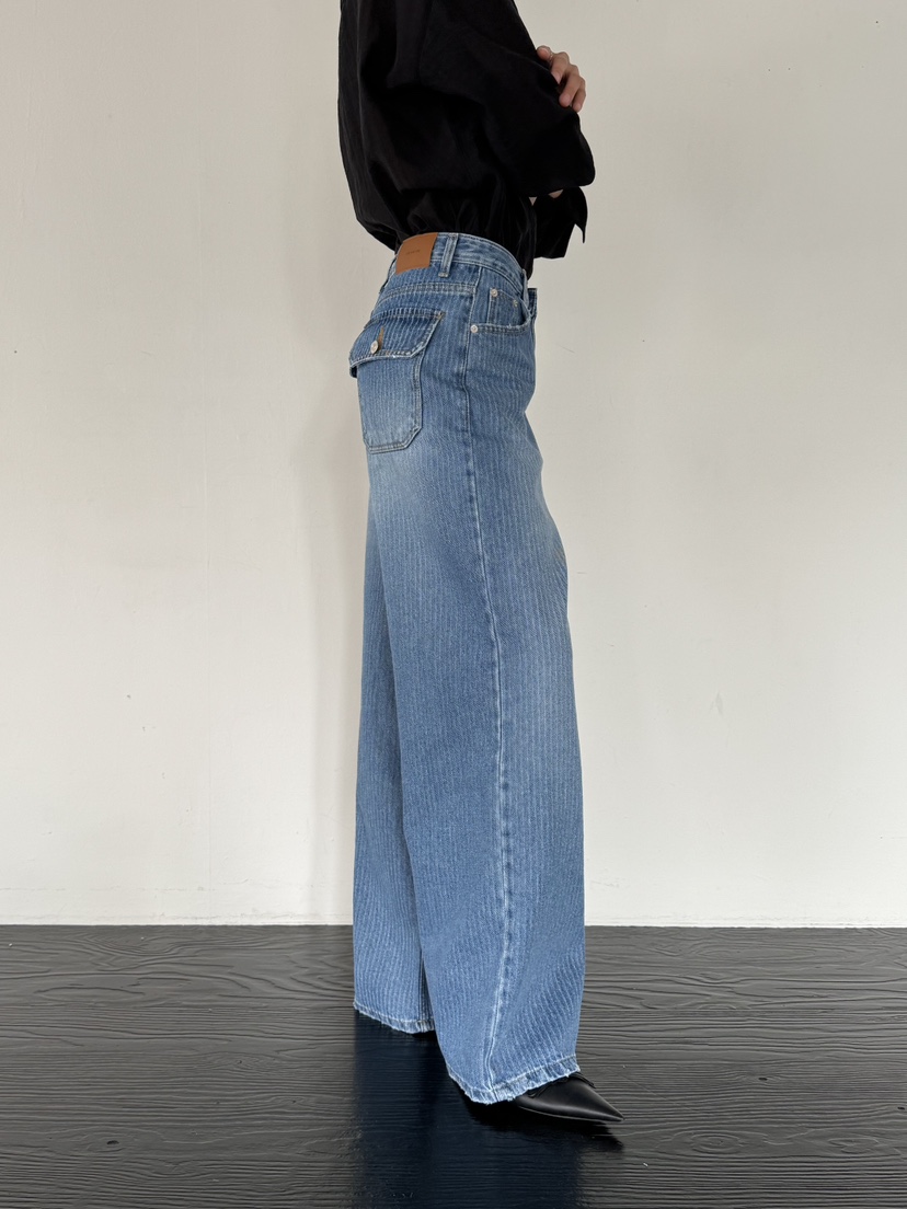 LIMLIMLIM韓國直郵實拍女裝新款休閑時尚職業熱賣牛仔褲口袋LIM LIM LIM牛仔褲