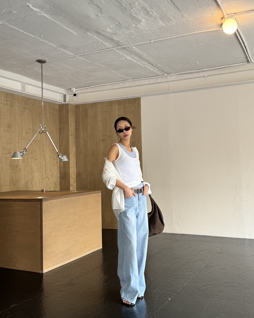 LIMLIMLIM韓國直郵實拍女裝新款休閑時尚職業熱賣牛仔褲口袋LIM LIM LIM牛仔褲