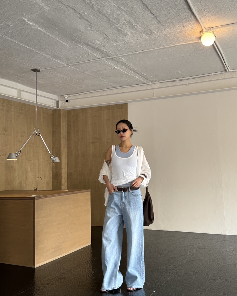 LIMLIMLIM韓國直郵實拍女裝新款休閑時尚職業熱賣牛仔褲口袋LIM LIM LIM牛仔褲