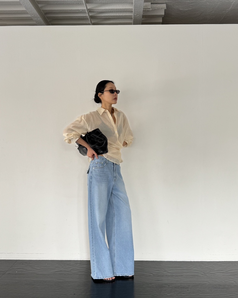 LIMLIMLIM韓國直郵實拍女裝新款休閑時尚職業熱賣牛仔褲口袋LIM LIM LIM牛仔褲