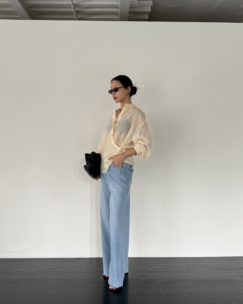 LIMLIMLIM韓國直郵實拍女裝新款休閑時尚職業熱賣牛仔褲口袋LIM LIM LIM牛仔褲