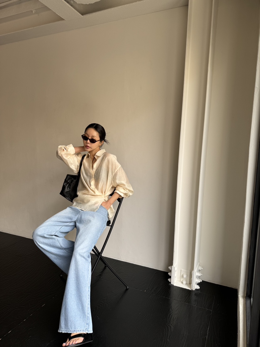 LIMLIMLIM韓國直郵實拍女裝新款休閑時尚職業熱賣牛仔褲口袋LIM LIM LIM牛仔褲