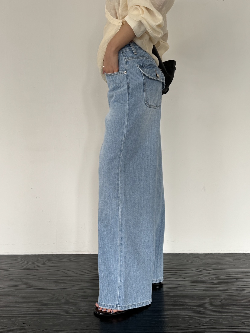 LIMLIMLIM韓國直郵實拍女裝新款休閑時尚職業熱賣牛仔褲口袋LIM LIM LIM牛仔褲