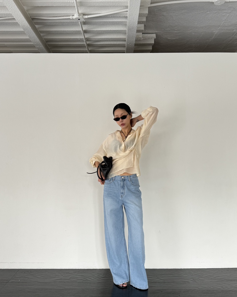 LIMLIMLIM韓國直郵實拍女裝新款休閑時尚職業熱賣牛仔褲口袋LIM LIM LIM牛仔褲