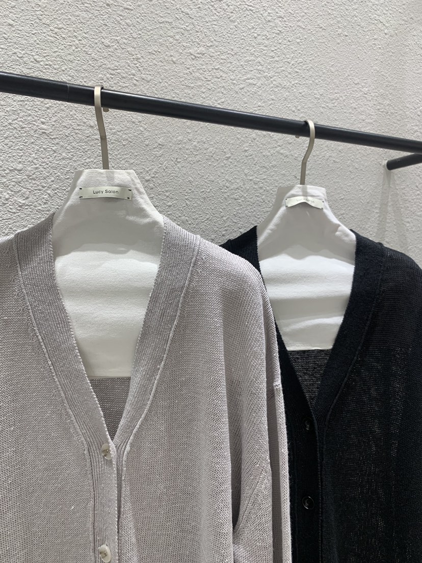 LUCY SALON韓國直郵實拍女士新品熱賣針織衫亞麻寬松開衫LUCY SALON針織衫