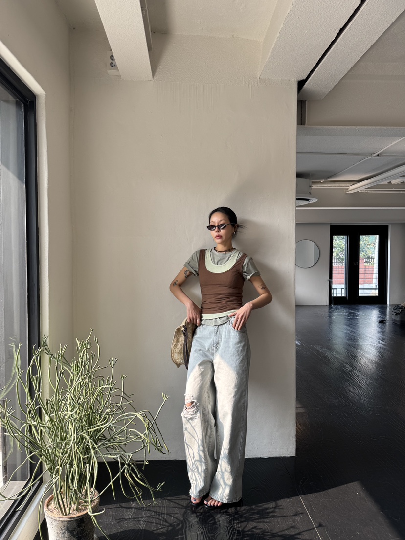 LIMLIMLIM韓國東大門直郵女裝新品推薦吊帶背心不含內搭假兩件LIM LIM LIM吊帶/背心