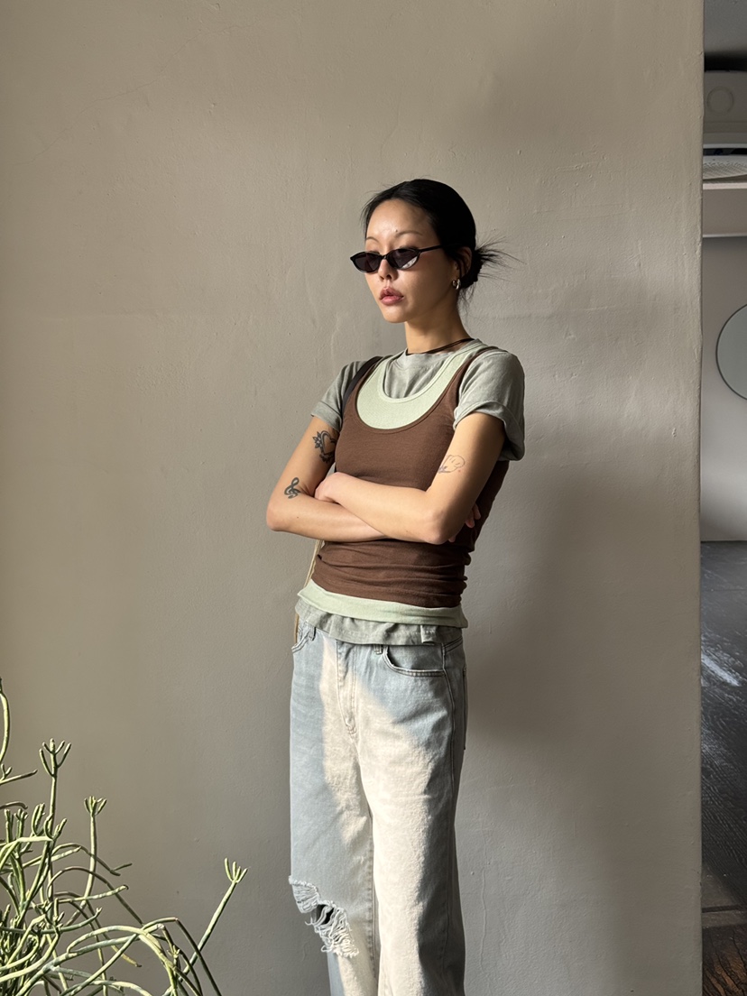 LIMLIMLIM韓國東大門直郵女裝新品推薦吊帶背心不含內搭假兩件LIM LIM LIM吊帶/背心