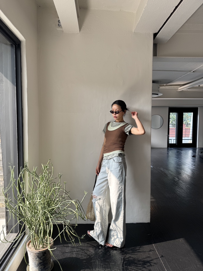 LIMLIMLIM韓國東大門直郵女裝新品推薦吊帶背心不含內搭假兩件LIM LIM LIM吊帶/背心