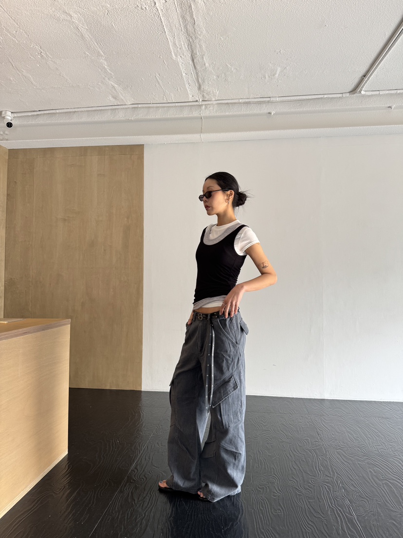 LIMLIMLIM韓國東大門直郵女裝新品推薦吊帶背心不含內搭假兩件LIM LIM LIM吊帶/背心