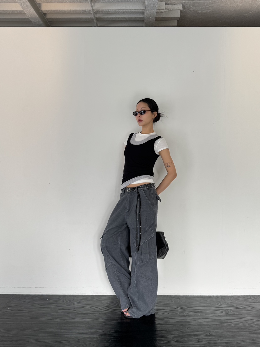 LIMLIMLIM韓國東大門直郵女裝新品推薦吊帶背心不含內搭假兩件LIM LIM LIM吊帶/背心