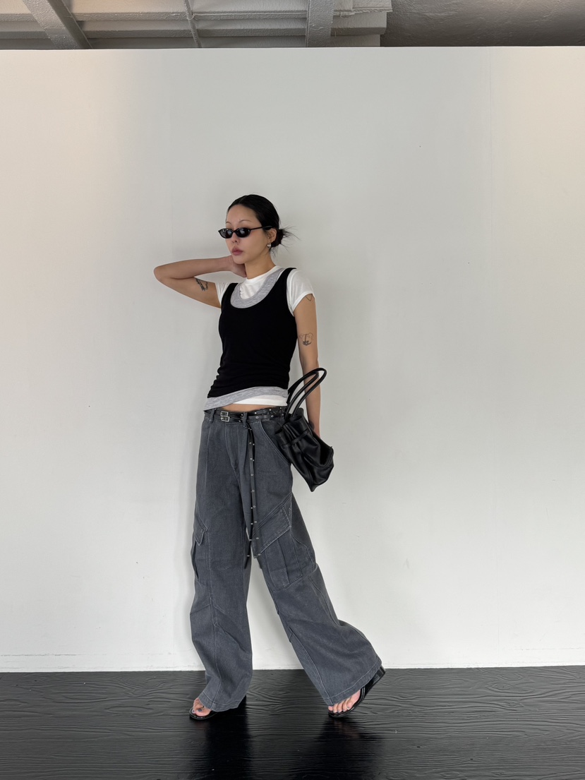 LIMLIMLIM韓國東大門直郵女裝新品推薦吊帶背心不含內搭假兩件LIM LIM LIM吊帶/背心