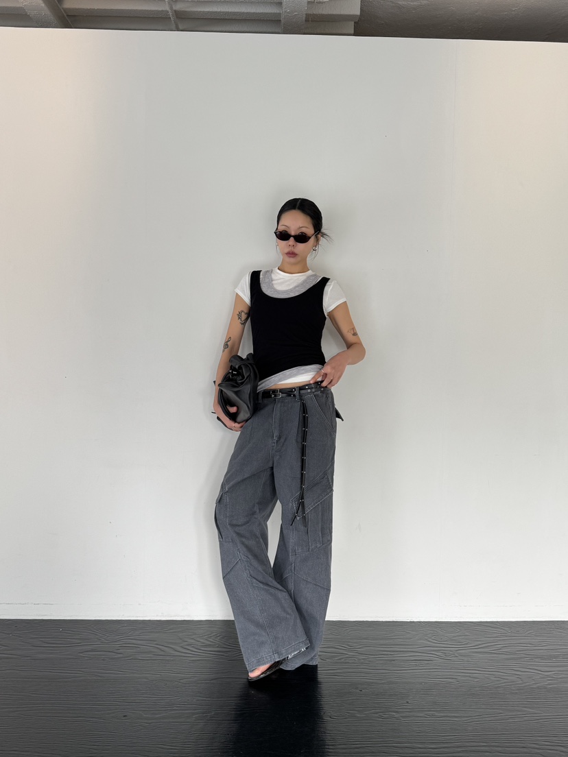 LIMLIMLIM韓國東大門直郵女裝新品推薦吊帶背心不含內搭假兩件LIM LIM LIM吊帶/背心