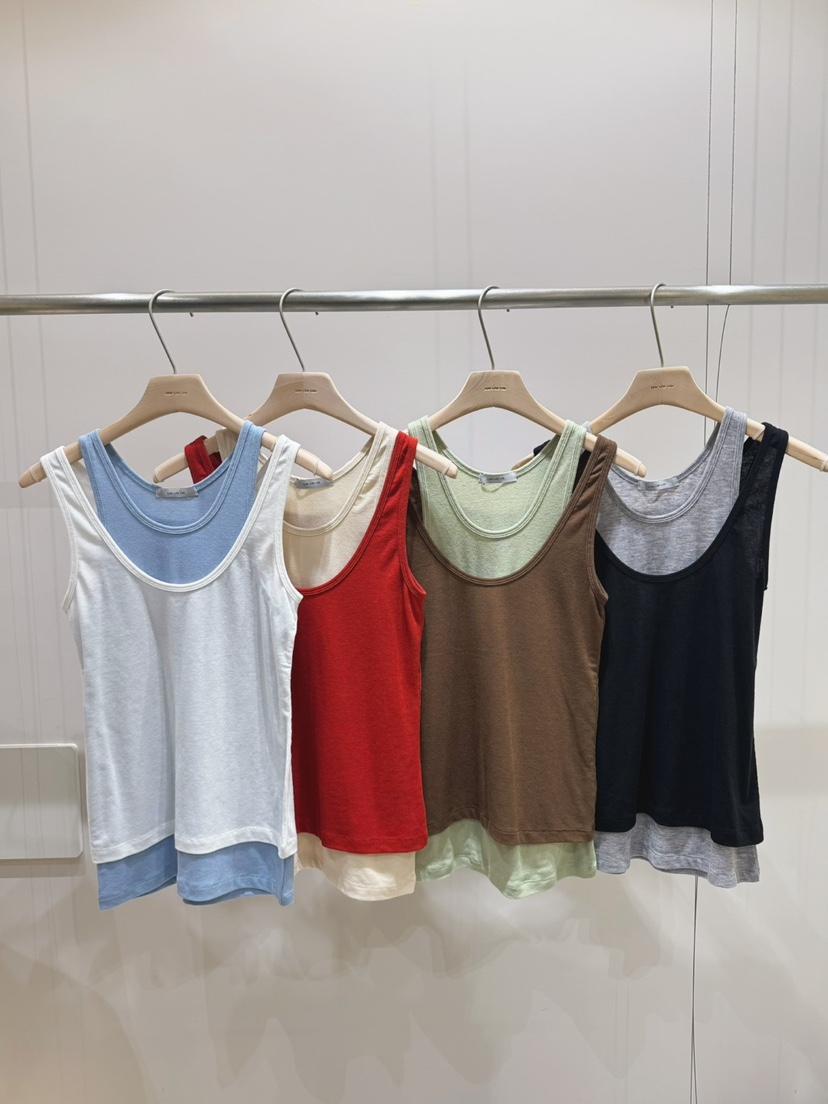 LIMLIMLIM韓國東大門直郵女裝新品推薦吊帶背心不含內搭假兩件LIM LIM LIM吊帶/背心圖色4左二色