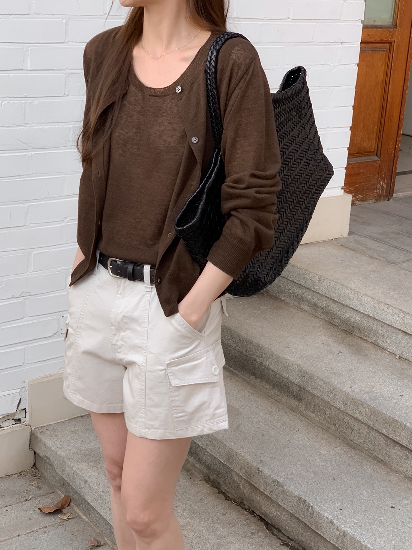 LONG PEAK韓國東大門代購女士新款熱賣針織衫天然亞麻開衫LONG PEAK針織衫