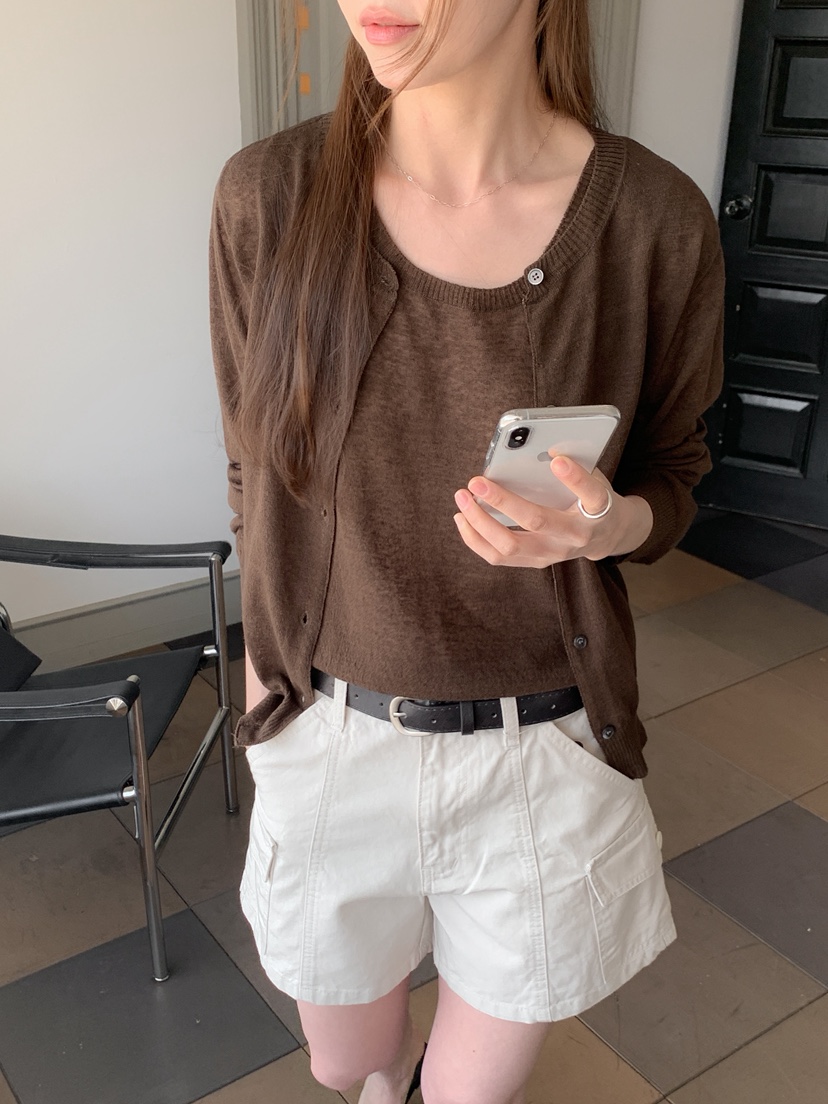 LONG PEAK韓國東大門代購女士新款熱賣針織衫天然亞麻開衫LONG PEAK針織衫