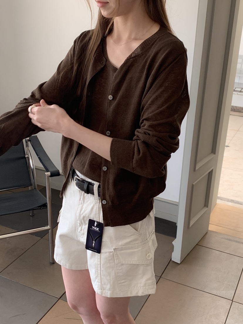 LONG PEAK韓國東大門代購女士新款熱賣針織衫天然亞麻開衫LONG PEAK針織衫