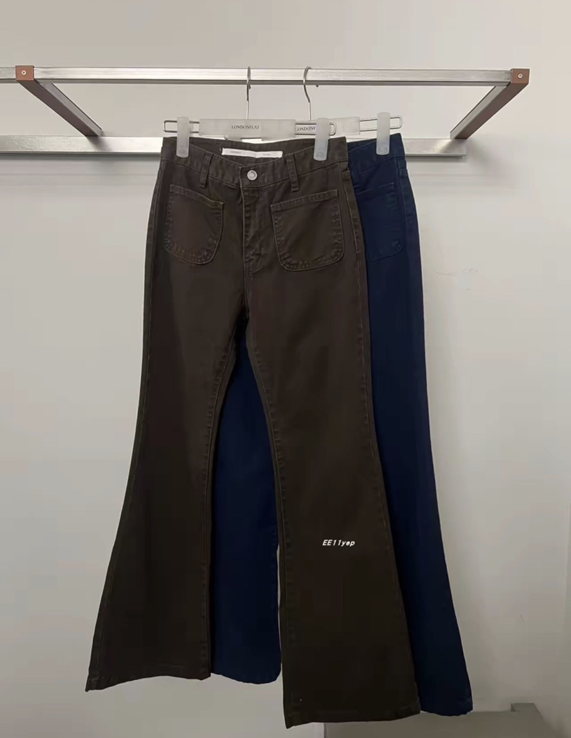 LONDON FLAT韓國直郵女裝新款26春夏人氣職業休閑褲口袋LONDON FLAT休閑褲圖色1左一色
