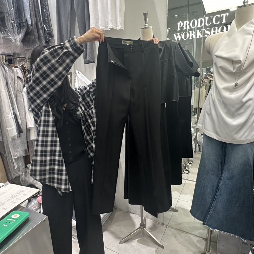 WORK SHOP韓國直郵實拍女士新款26春夏休閑推薦職業休閑褲Work_shop休閑褲圖色2