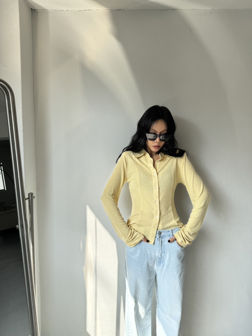 LIMLIMLIM韓國直郵實拍女裝新品休閑時尚26春夏襯衫蕾絲衫修身LIM LIM LIM襯衫/蕾絲衫