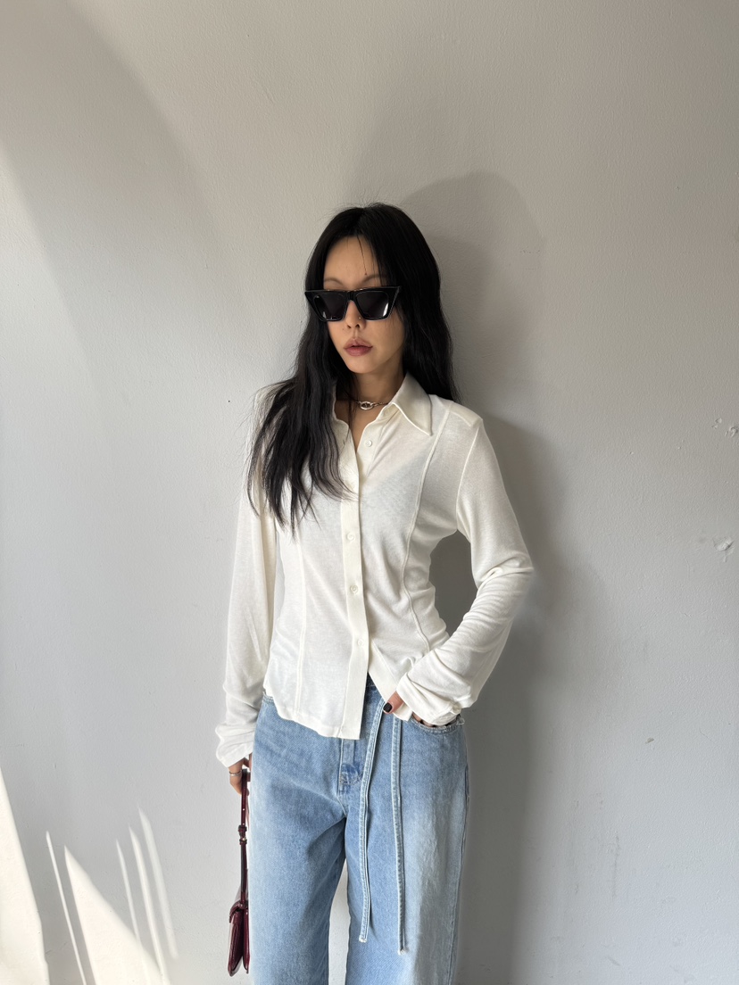 LIMLIMLIM韓國直郵實拍女裝新品休閑時尚26春夏襯衫蕾絲衫修身LIM LIM LIM襯衫/蕾絲衫