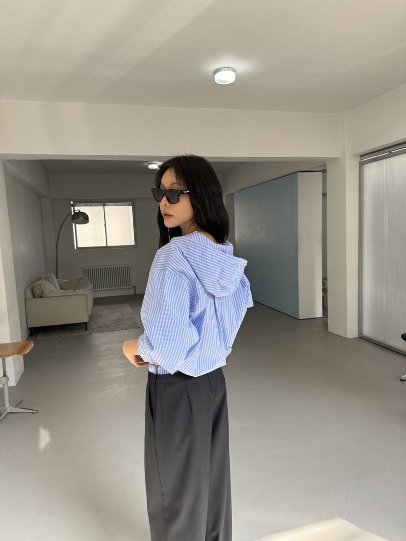 LIMLIMLIM韓國東大門代購女士新款26春夏襯衫蕾絲衫連帽衫LIM LIM LIM襯衫/蕾絲衫