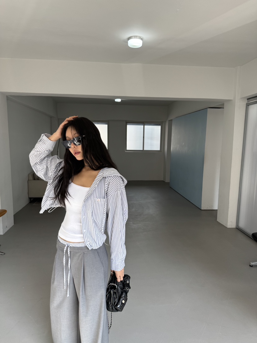 LIMLIMLIM韓國東大門代購女士新款26春夏襯衫蕾絲衫連帽衫LIM LIM LIM襯衫/蕾絲衫