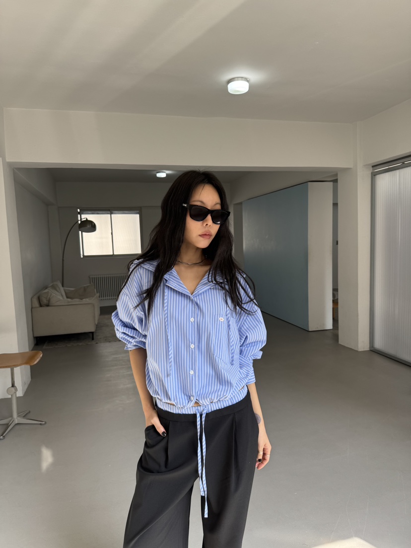 LIMLIMLIM韓國東大門代購女士新款26春夏襯衫蕾絲衫連帽衫LIM LIM LIM襯衫/蕾絲衫圖色2