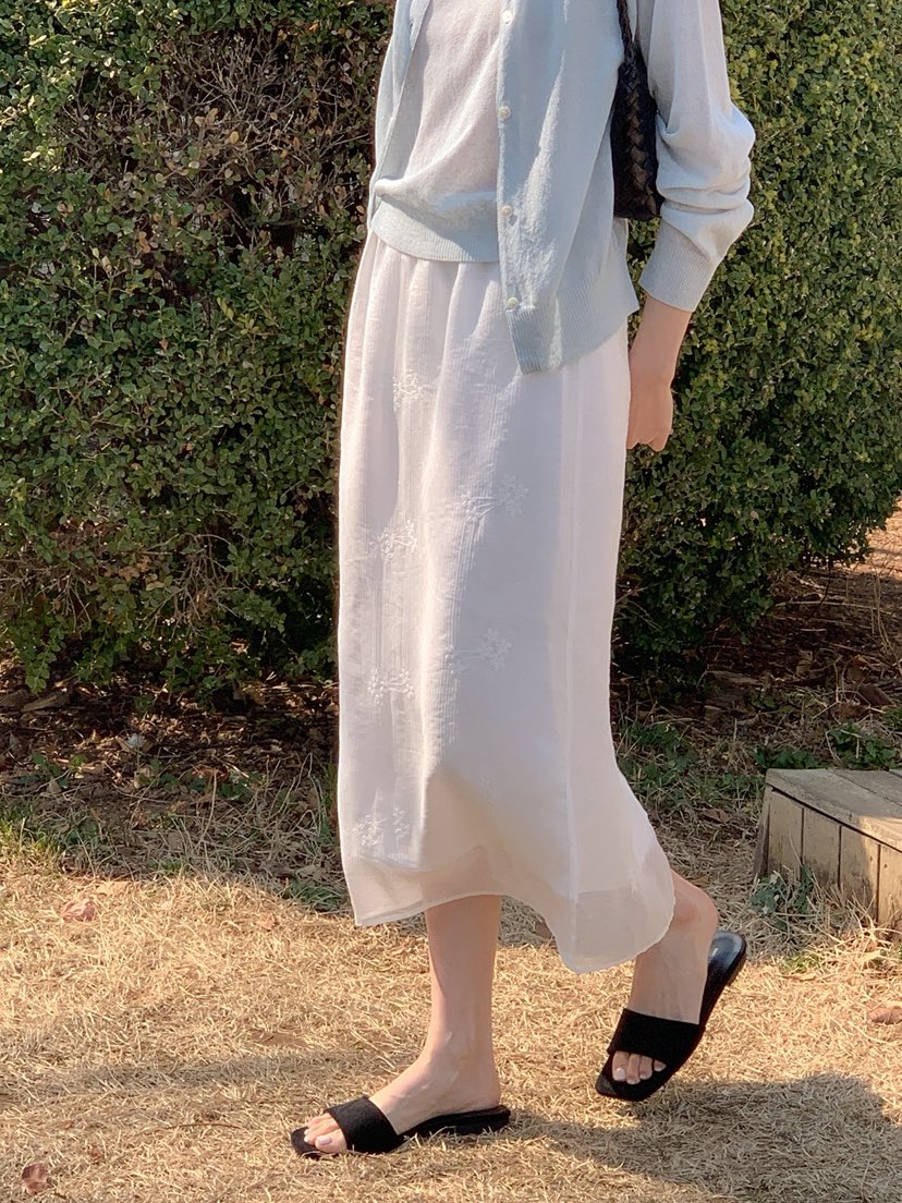 LONG PEAK韓國代購女裝新品職業熱賣時尚休閑26春夏長裙蕾絲LONG PEAK長裙