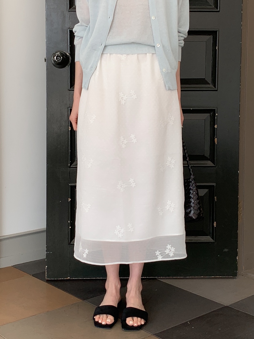 LONG PEAK韓國代購女裝新品職業熱賣時尚休閑26春夏長裙蕾絲LONG PEAK長裙