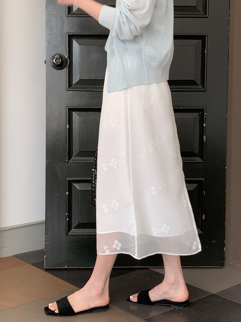 LONG PEAK韓國代購女裝新品職業熱賣時尚休閑26春夏長裙蕾絲LONG PEAK長裙