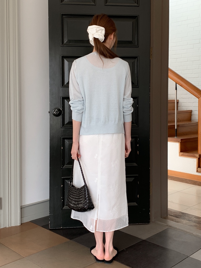 LONG PEAK韓國代購女裝新品職業熱賣時尚休閑26春夏長裙蕾絲LONG PEAK長裙