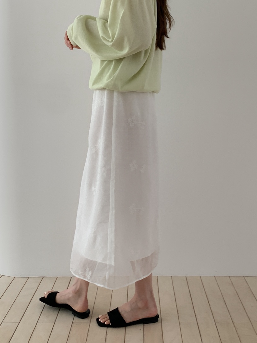 LONG PEAK韓國代購女裝新品職業熱賣時尚休閑26春夏長裙蕾絲LONG PEAK長裙