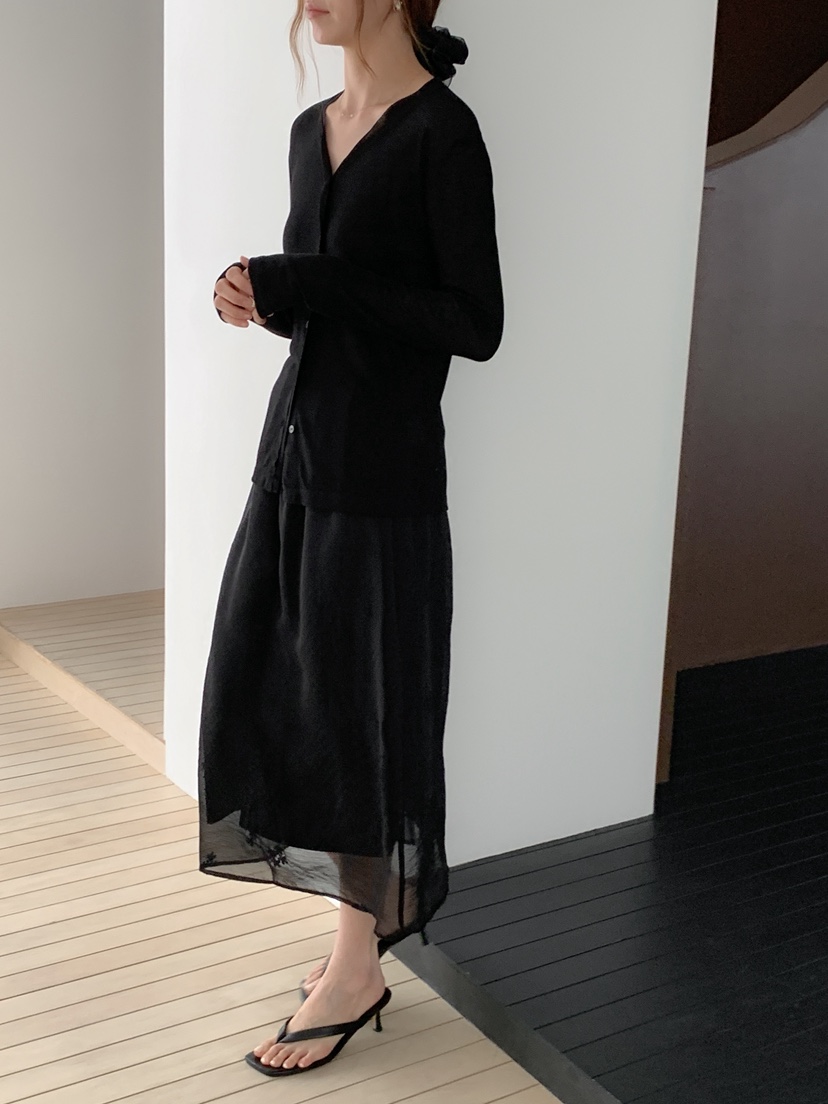 LONG PEAK韓國代購女裝新品職業熱賣時尚休閑26春夏長裙蕾絲LONG PEAK長裙