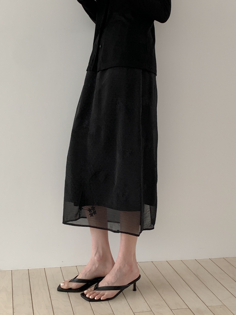 LONG PEAK韓國代購女裝新品職業熱賣時尚休閑26春夏長裙蕾絲LONG PEAK長裙