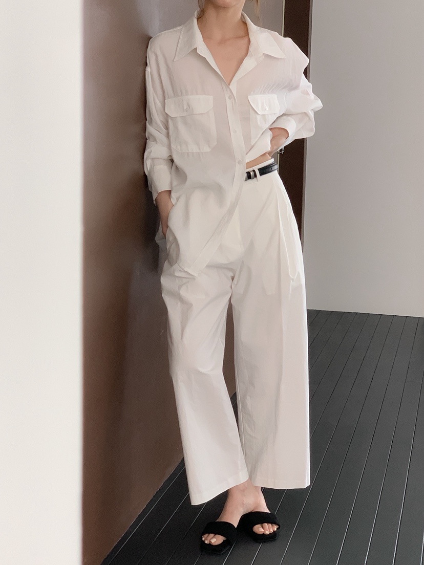 LONG PEAK韓國直郵女裝新款時尚人氣推薦職業休閑褲褶裥LONG PEAK休閑褲