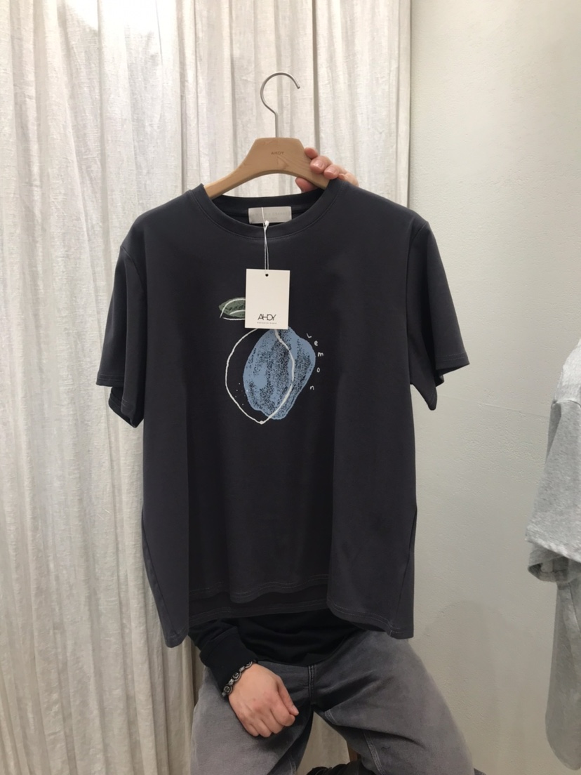 AHOY韓國直郵實拍女裝新品休閑推薦熱賣職業人氣26春夏T恤AHOYT恤圖色2