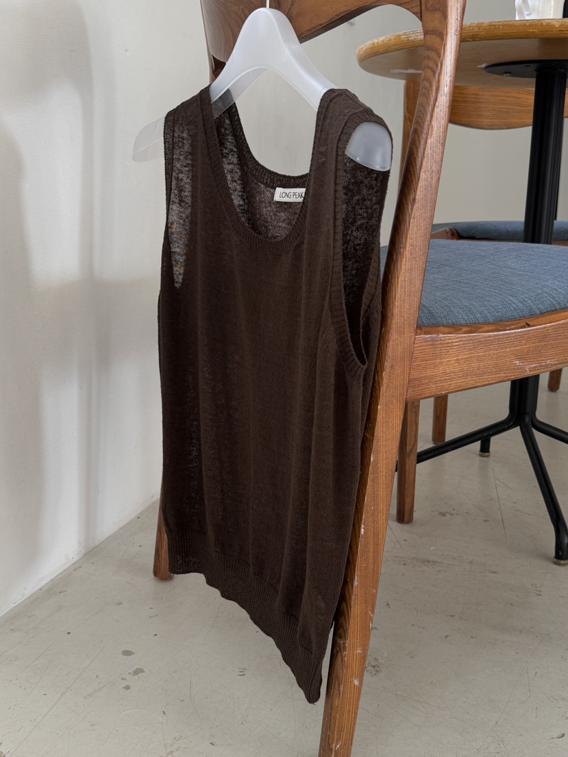 LONG PEAK韓國直郵實拍女裝新款26春夏吊帶背心天然亞麻LONG PEAK吊帶/背心