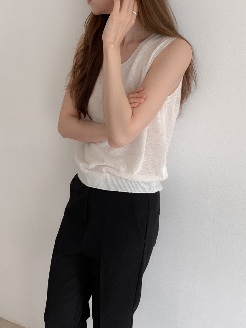 LONG PEAK韓國直郵實拍女裝新款26春夏吊帶背心天然亞麻LONG PEAK吊帶/背心