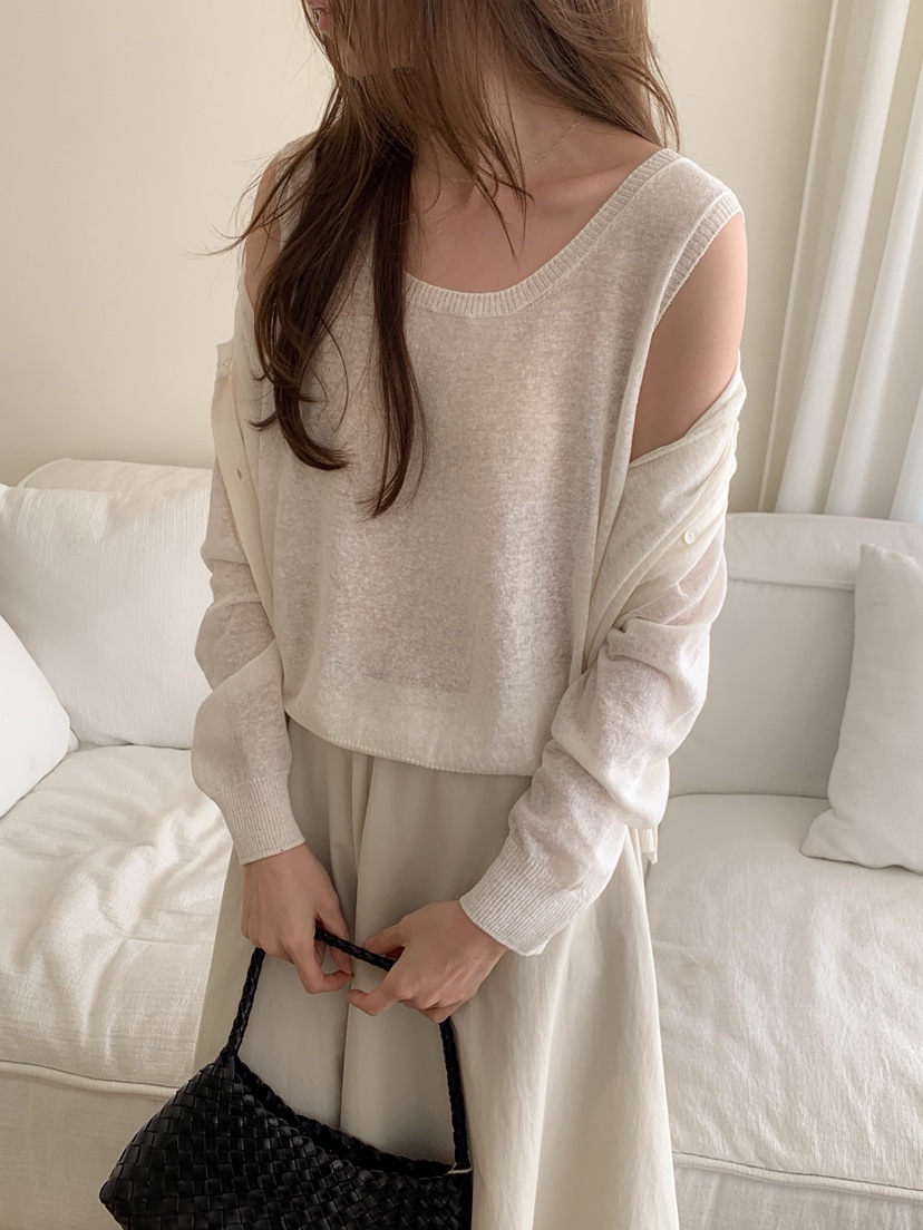 LONG PEAK韓國直郵實拍女裝新款26春夏吊帶背心天然亞麻LONG PEAK吊帶/背心