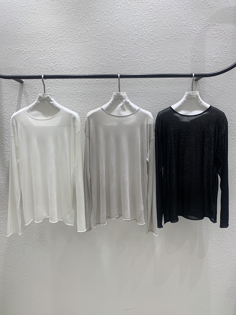 LUCY SALON韓國東大門直郵女裝新款推薦長袖T恤船領透視LUCY SALON長袖T恤