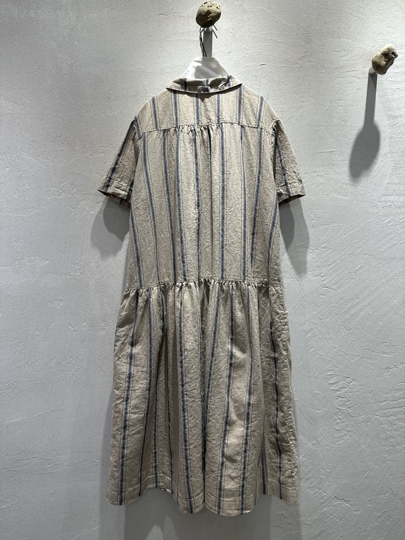 AT NOTE韓國東大門代購女裝新款26春夏連衣裙荷葉邊亞麻AT NOTE連衣裙